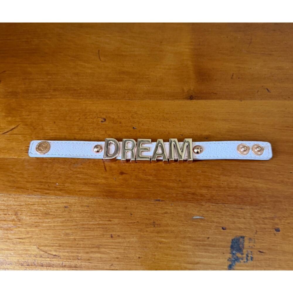 BCBGeneration Pink Leather DREAM Charm Bracelet Rose Gold Snap Closure - Picture 11 of 11
